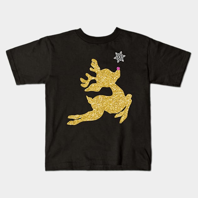 Christmas cute baby reindeer Kids T-Shirt by andytruong